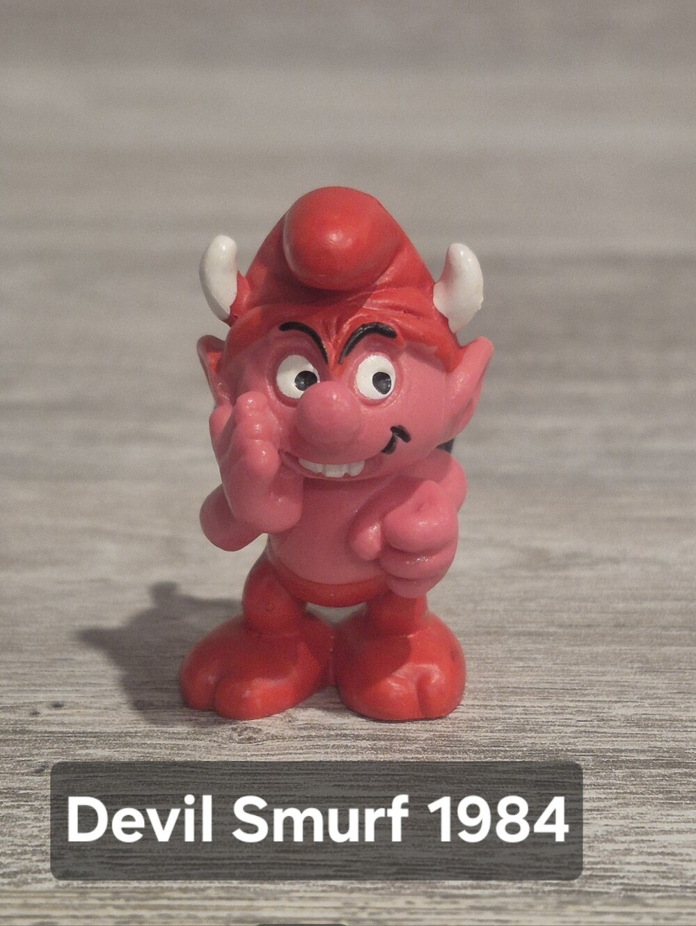 Vintage Devil Smurf Figurine